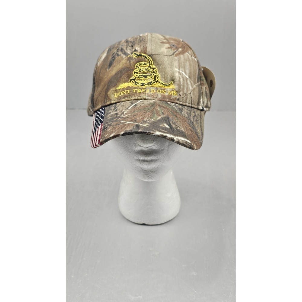 Don't Tread On Me Camo Adjustable Hat Realtree Embroidered Snake‎ Cap NWT